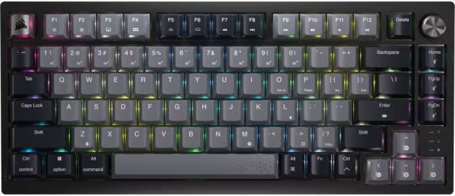 Геймърска клавиатура Corsair K65 Plus RGB 75% , HS, Corsair NLX Red Key Switches, Wireless/Bluetooth/USB