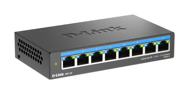 Суич D-Link DMS-108/E, 8 x 10/100/1000/2500 Mbps
