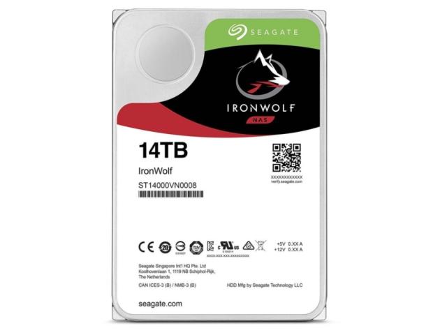 Твърд диск Seagate IronWolf 14TB NAS 7200 256MB Cache SATA 3.5"