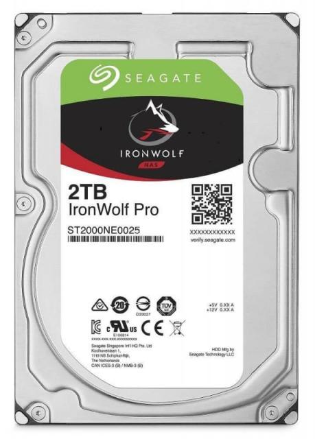 Твърд диск Seagate IronWolf Pro 2TB 3,5" SATA, 128MB cache
