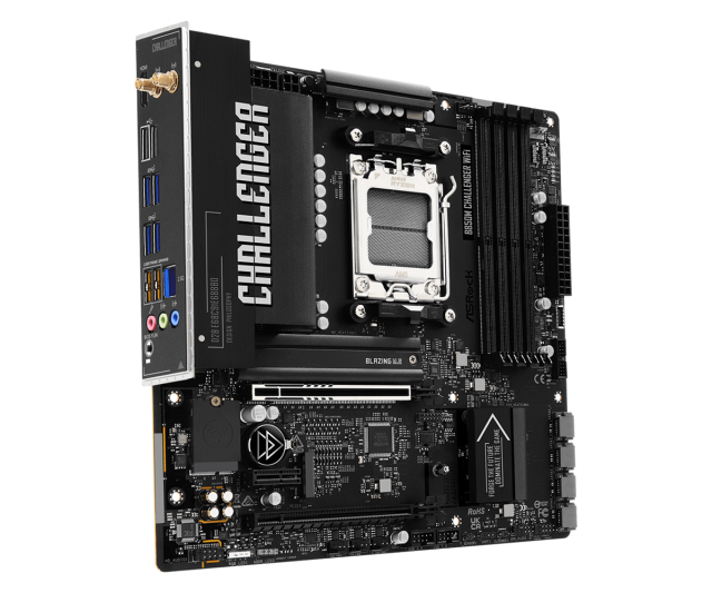 Дънна платка ASRock B850M CHALLENGER WIFI, AM5, 4x DDR5, 2x M.2 NVMe, 4x SATA 6Gb/s, Wi-Fi 7+BT, HDMI, Micro ATX