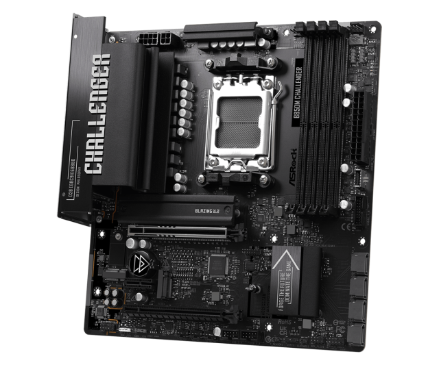 Дънна платка ASRock B850M CHALLENGER, AM5, 4x DDR5, 2x M.2 NVMe, 4x SATA 6Gb/s, HDMI, Micro ATX