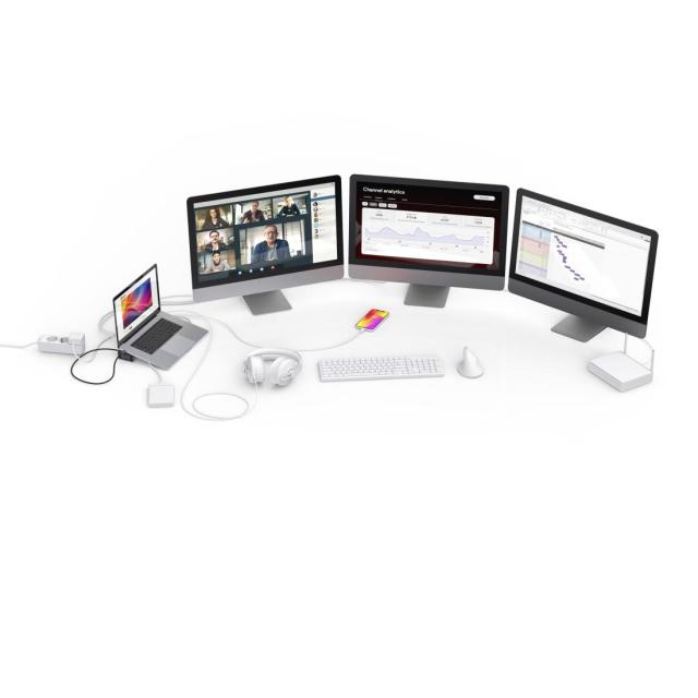 Мултипортов адаптер HAMA "Connect2Office Work" USB-C, 12 порта