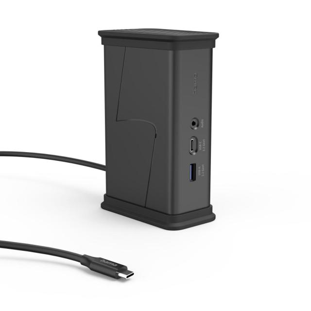 Мултипортов адаптер HAMA USB-C "Connect2Office Black", 9 порта, 2x HDMI™, USB-A, USB-C, LAN
