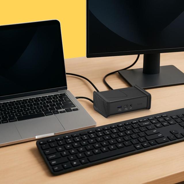Мултипортов адаптер HAMA USB-C "Connect2Office Black", 9 порта, 2x HDMI™, USB-A, USB-C, LAN