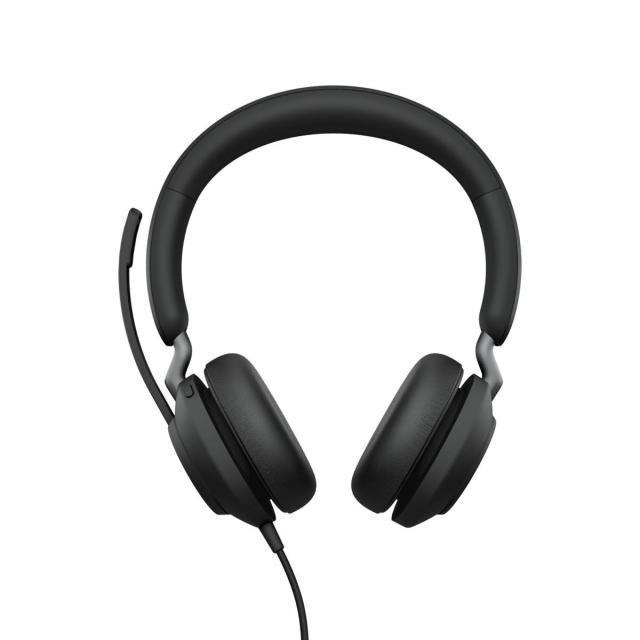 Слушалки Jabra EVOLVE2 40 SE, USB-A/USB-C, MS, черни
