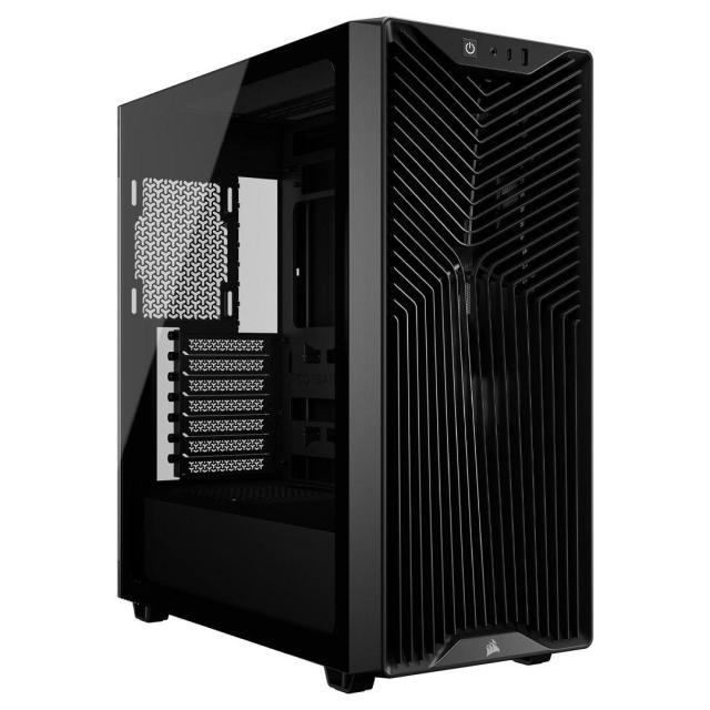 Кутия Corsair 3200D RS, Black, Mid-Tower, 1x USB Type-C, 1x USB 2.0, Mini-ITX, MicroATX, ATX