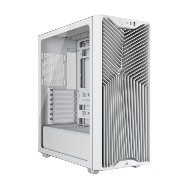 Кутия Corsair 3200D RS, White, Mid-Tower, 1x USB Type-C, 1x USB 2.0, Mini-ITX, MicroATX, ATX