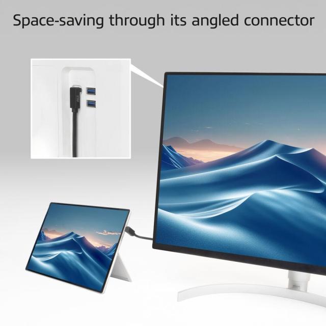 Кабел ACT USB Type-C към USB Type-C-C, 10Gbps 60W, 90° ъглов, 2m