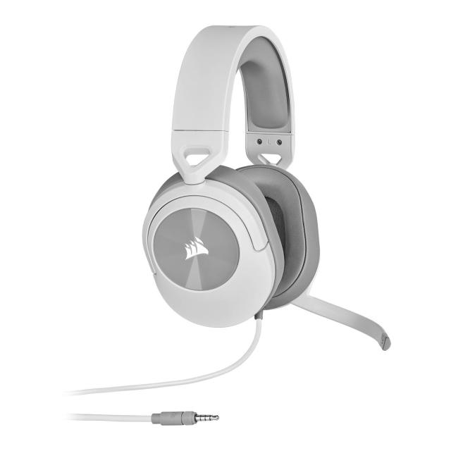 Слушалки с микрофон Corsair HS55 Carbon, 3.5mm, White