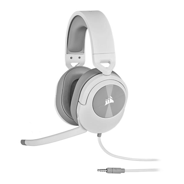 Слушалки с микрофон Corsair HS55 Carbon, 3.5mm, White