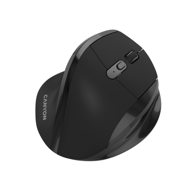 Мишка CANYON OnClick 17, Wireless, 6 бутона, Оптична (1600DPI), Black