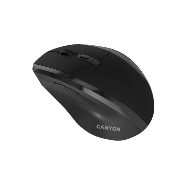 Мишка CANYON OnClick 17, Wireless, 6 бутона, Оптична (1600DPI), Black