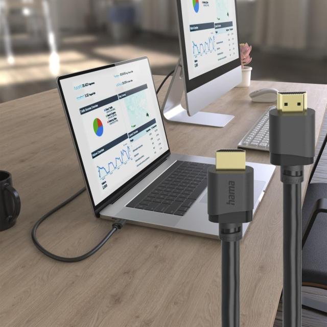 Kабел HAMA HDMI(м) към HDMI(м) Ultra High Speed, сертифициран, 8K, 2.0 м