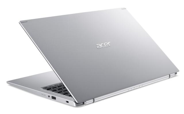 Лаптоп Acer Aspire 5, A515-56-35Q9, Core i3 1115G4 (up to 4.10GHz, 6MB), 15.6" FHD (1920x1080), 8GB DDR4( 4GB on board), 512GB SSD PCIe, Intel Iris Xe Graphics, RG-45, HDMI, Wi-Fi 6 AX, BT, Win 11 Home