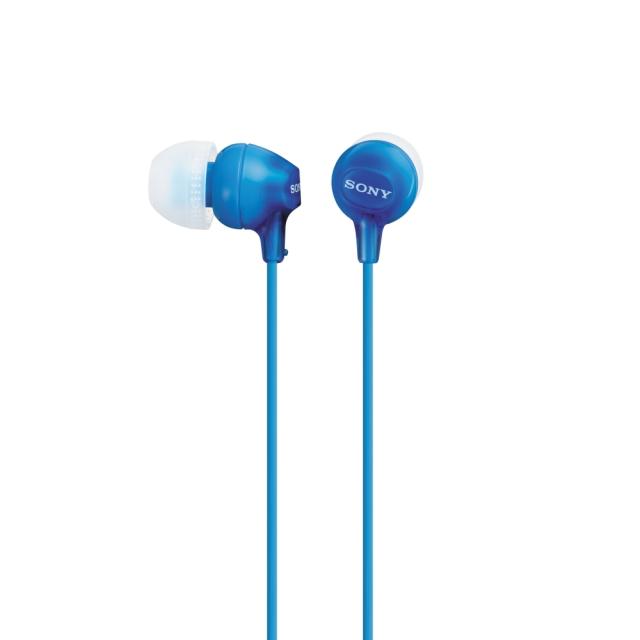Слушалки Sony Headset MDR-EX15LP, тип "тапи", Син