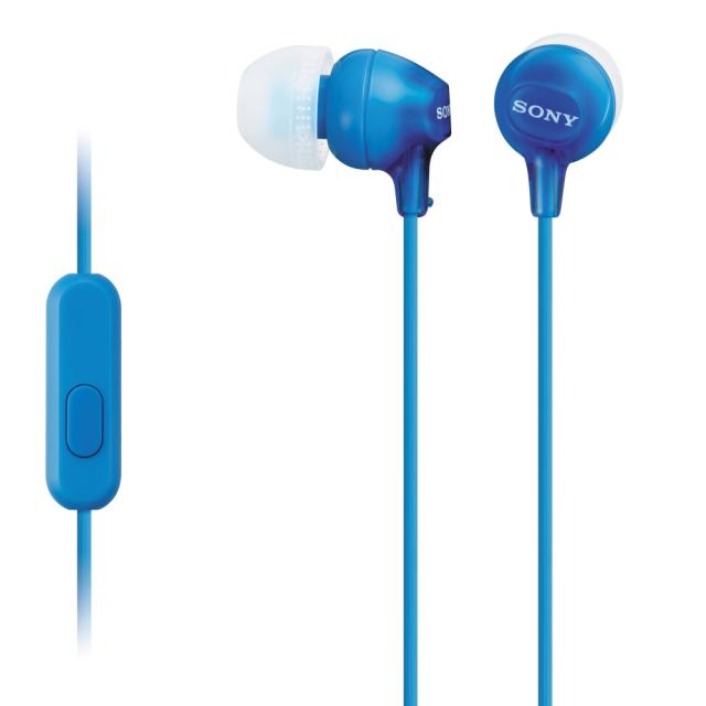 Слушалки Sony Headset MDR-EX15AP, Сини
