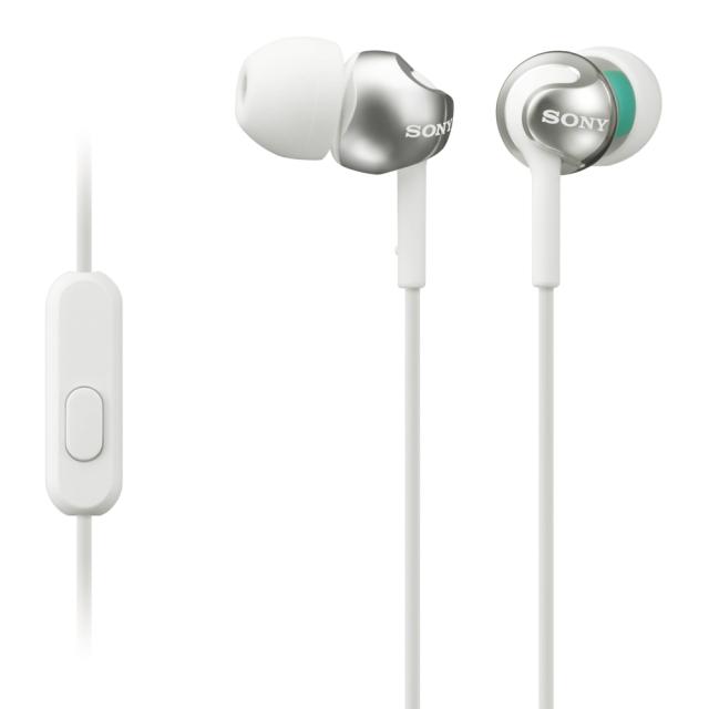 Слушалки Sony Headset MDR-EX15AP, Бели