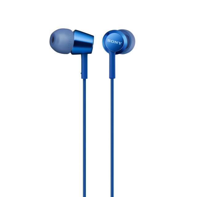 Слушалки Sony Headset MDR-EX155AP, blue