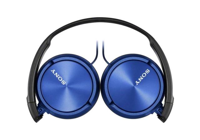 Слушалки Sony Headset MDR-ZX310AP, микрофон, 3,5 мм жак, Син