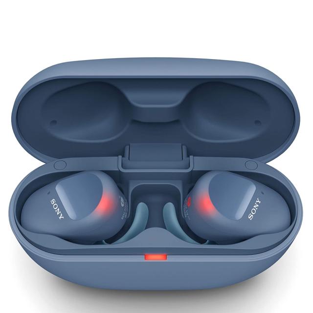 Слушалки Sony Headset WF-SP800N, blue
