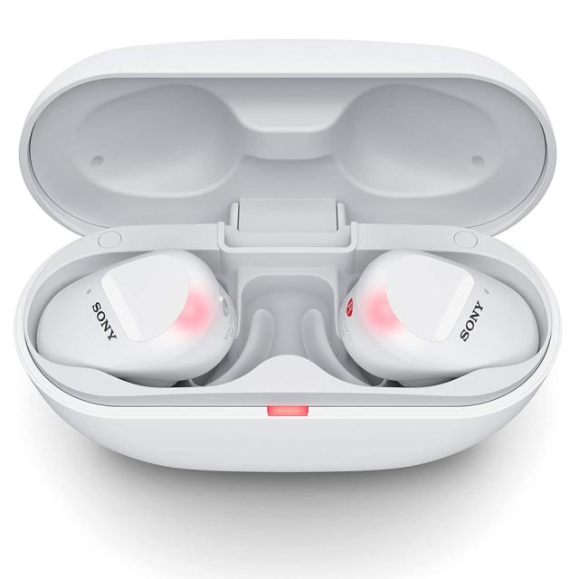 Слушалки Sony Headset WF-SP800N, white