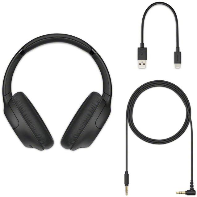 Слушалки Sony WH-CH710N, безжични, Bluetooth/NFC, микрофон, Черни