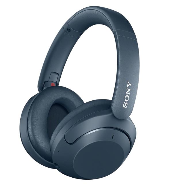 Слушалки Sony WH-XB910N, безжични, Bluetooth, микрофон, шумопотискане, Сини