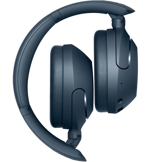 Слушалки Sony WH-XB910N, безжични, Bluetooth, микрофон, шумопотискане, Сини