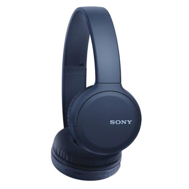 Слушалки Sony WH-CH510, безжични, Bluetooth, USB Тype-C, Син