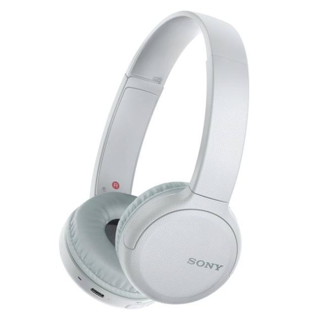 Слушалки Sony WH-CH510, безжични, Bluetooth, USB Тype-C, Бели