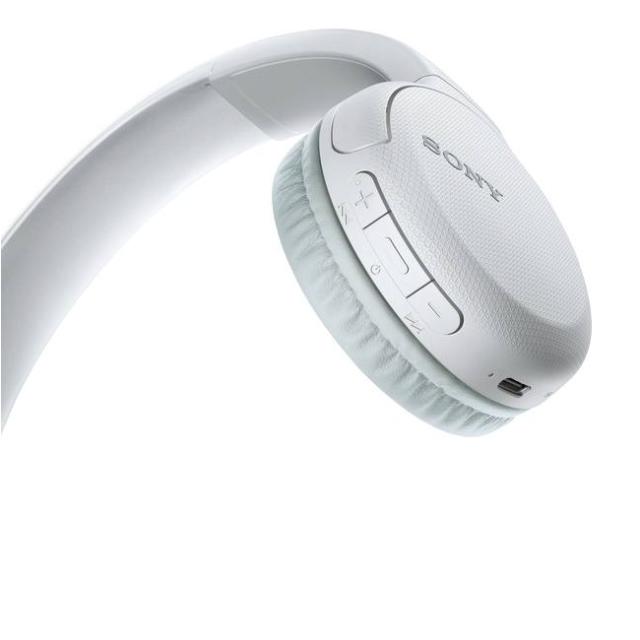 Слушалки Sony WH-CH510, безжични, Bluetooth, USB Тype-C, Бели