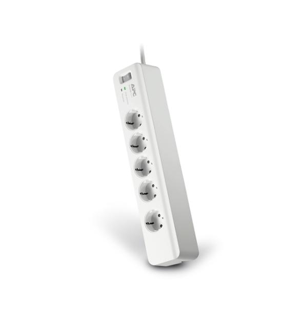 Разклонител APC Essential SurgeArrest 5, 5 гнезда, 230V, Бутон вкл/изкл, 1.8m, Бял