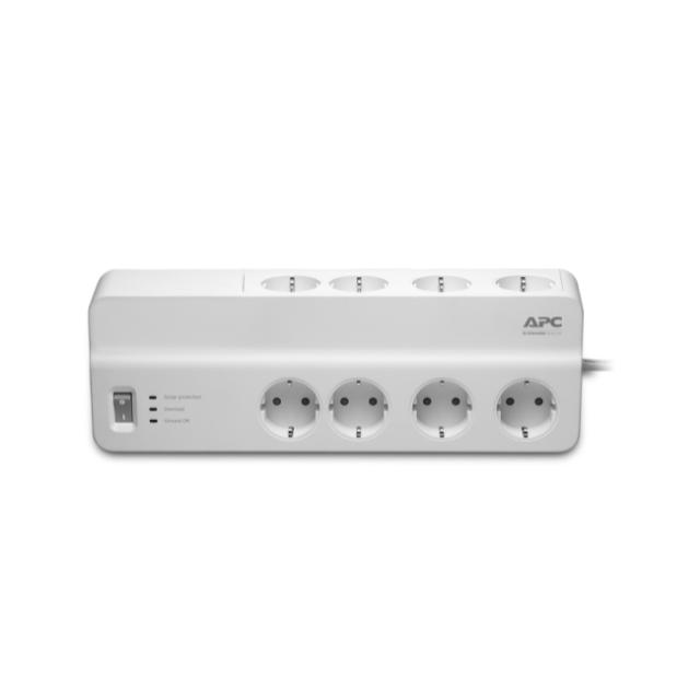 Разклонител APC Essential SurgeArrest 8, 8 гнезда, Бутон вкл/изкл, 230V, 1.8m