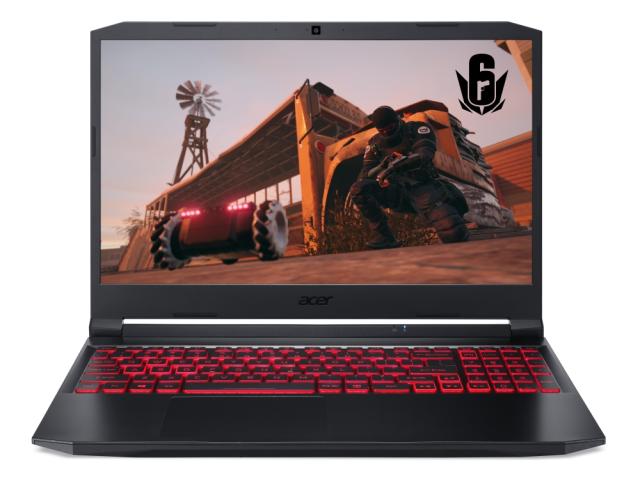 Лаптоп Acer Nitro 5, AN515-57-50BW, Core i5-11400H (2.70GHz up to 4.5GHz, 12MB), 15.6" FHD IPS, 144Hz, 8 GB DDR4 3200MHz (1 slot free), 512GB PCIe SSD, HDD kit, GeForce RTX 3050 4GB GDDR6, HD Mic&Cam, WiFi AX, BT, Backlit kbd, Linux, Black