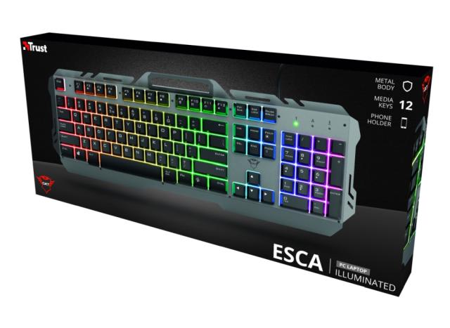 Клавиатура TRUST GXT 853 Esca Metal Gaming Keyboard US