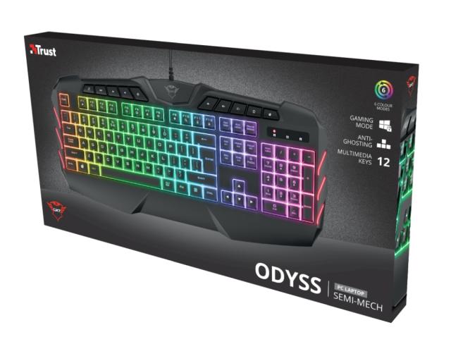 Клавиатура TRUST GXT 881 Odyss Semi-mechanical Keyboard US