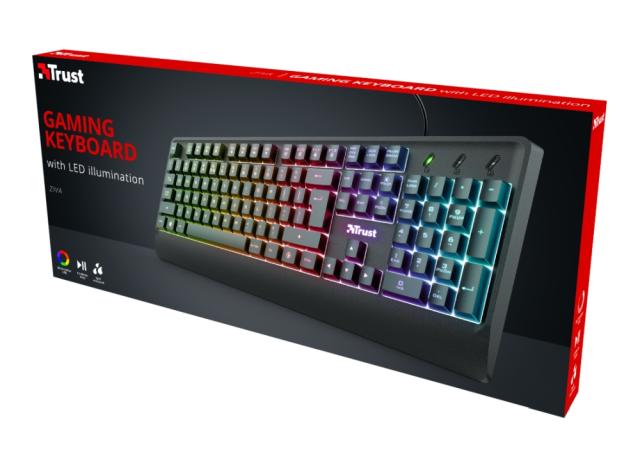 Клавиатура TRUST Ziva Gaming LED Keyboard US