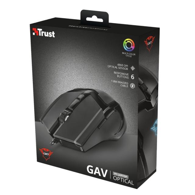 Мишка TRUST GXT 101 Gav Gaming Mouse Black