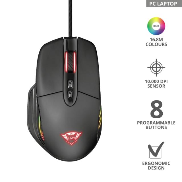 Мишка TRUST GXT 940 Xidon RGB Gaming Mouse