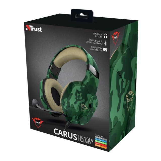 Слушалки TRUST GXT 323C Carus Gaming Headset Jungle Camo