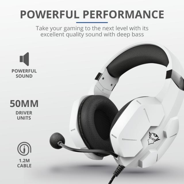 Слушалки TRUST GXT 323W Carus Gaming Headset PS5