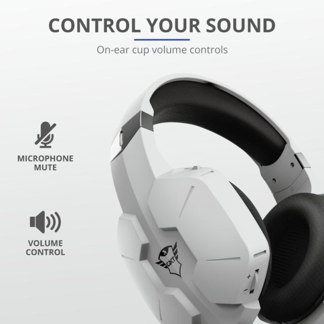 Слушалки TRUST GXT 323W Carus Gaming Headset PS5