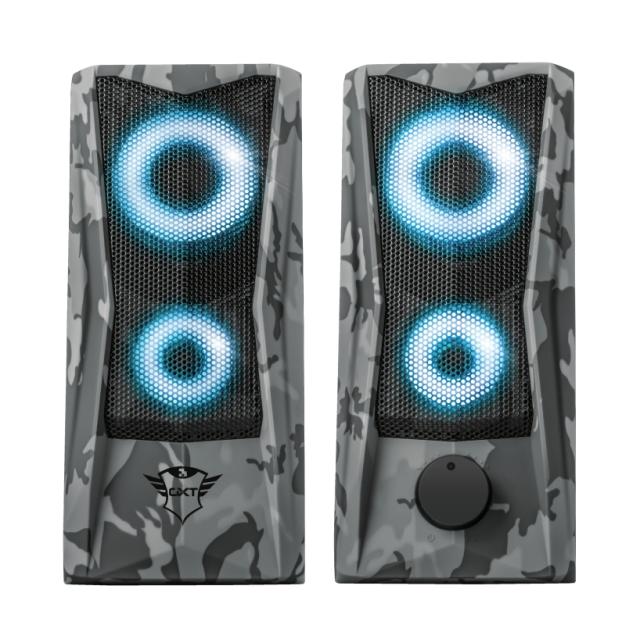 Тонколони Trust GXT 606 Javv RGB, 6W RMS, 3.5 mm jack, USB, черни
