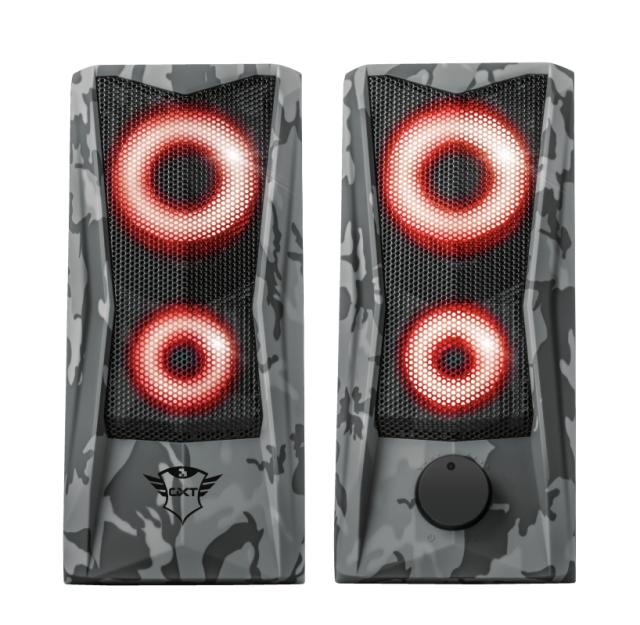 Тонколони Trust GXT 606 Javv RGB, 6W RMS, 3.5 mm jack, USB, черни