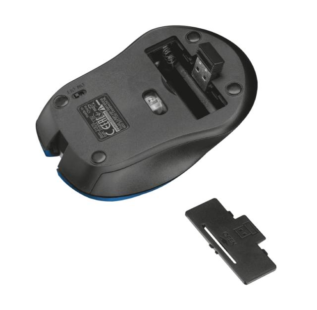 Мишка TRUST Mydo Silent Wireless, син