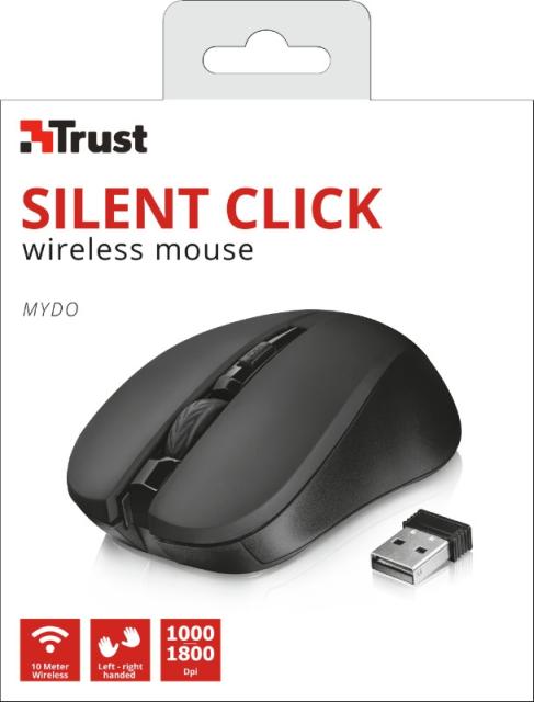Мишка TRUST Mydo Silent Wireless Mouse BLK