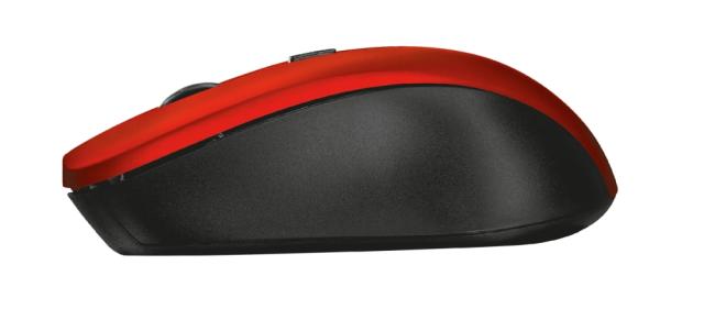 Мишка Trust Mydo Silent, оптична (1800 dpi), Wireless, червена