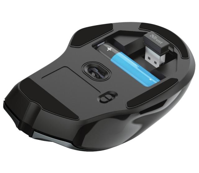 Мишка Trust Nito, оптична (2200 dpi), черно/сива