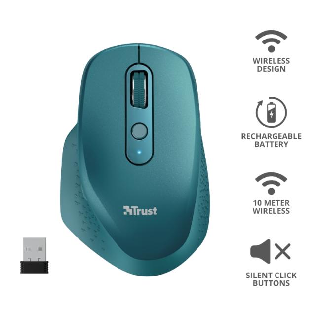 Мишка TRUST Ozaa Wireless Rechargeable Mouse Blue